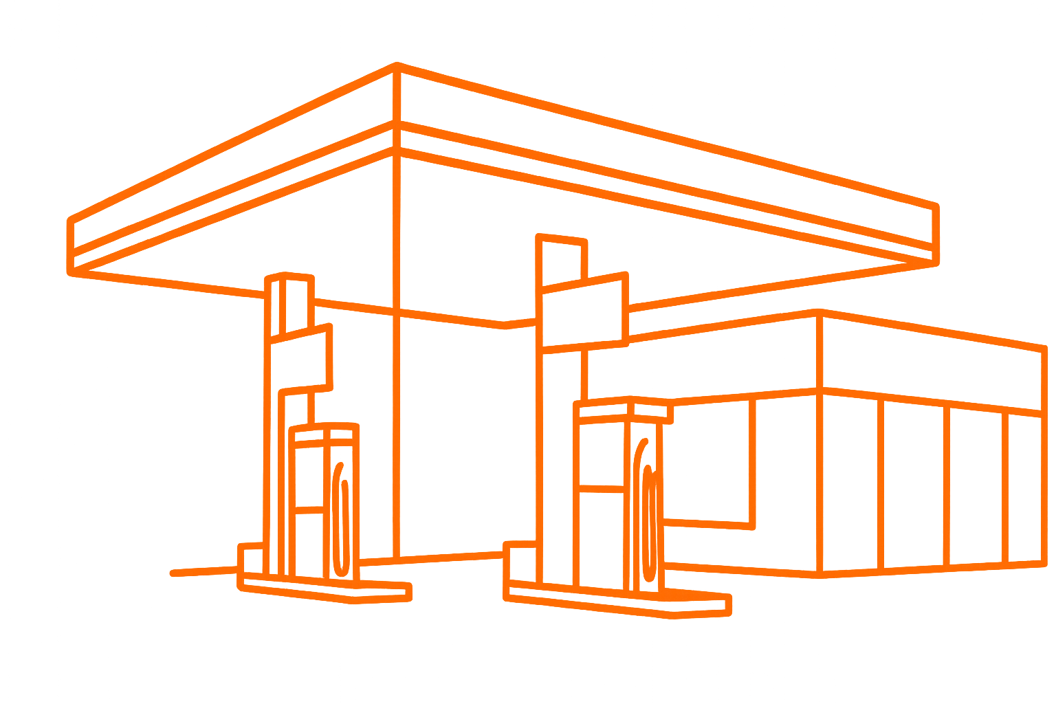 Ilustração Posto de Gasolina